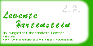 levente hartenstein business card